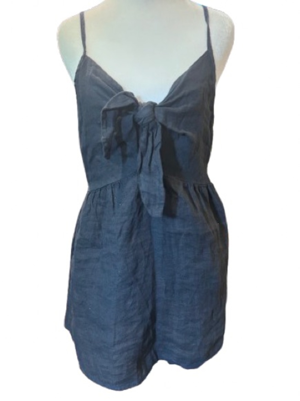 NWOT Terzo Millennio 100% Linen Babydoll Top Cami Flax New England Summer Large